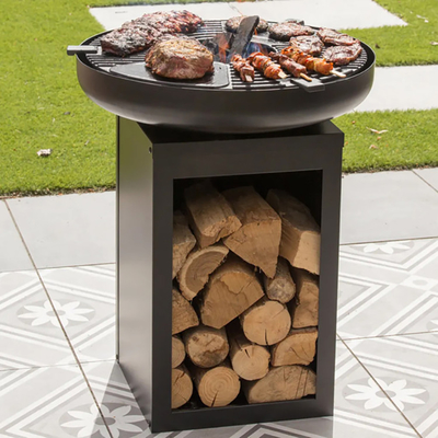 Corten Steel Charcoal Home Barbeque Grill Lò sưởi ở sân sau