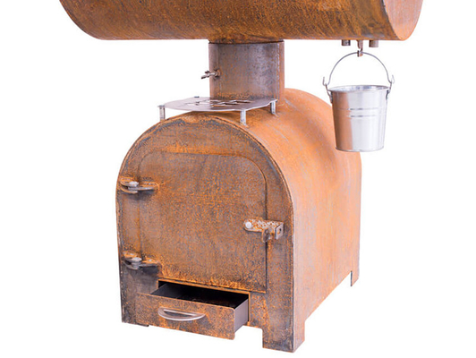 Vườn bếp Corten Thép ngoài trời Lò nướng trước khi bị rỉ sét