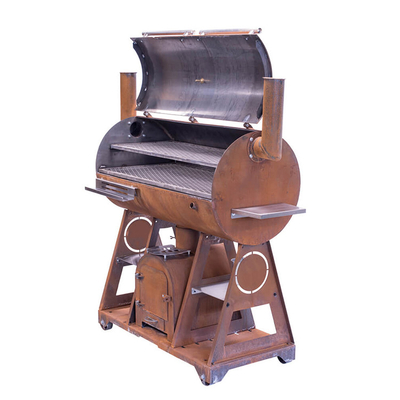 Lò sưởi ngoài trời bằng thép Corten Lò nướng cắm trại BBQ với bếp nướng