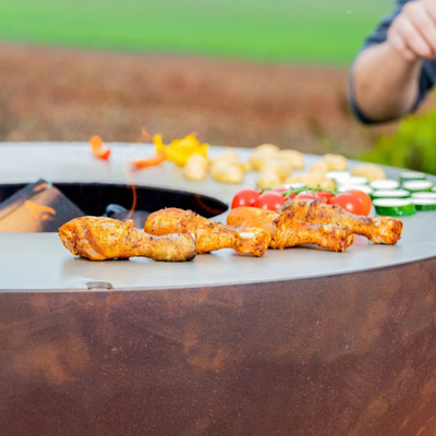 Corten Steel Garden Antique Fire Pit Rust BBQ Pit 31.5 &quot;