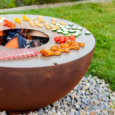 Corten Steel Garden Antique Fire Pit Rust BBQ Pit 31.5 &quot;