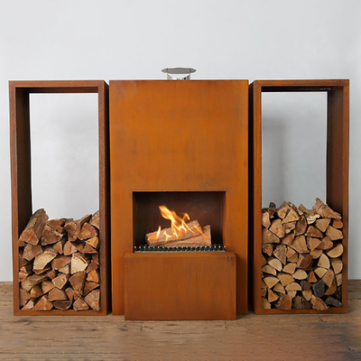 Lò sưởi ngoài trời Corten Thép đốt gỗ Hố đốt GN-FP-510