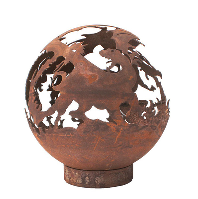 Lò sưởi kim loại gỉ thép Corten đặc biệt Hố lửa dày 5mm