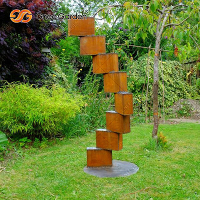 Tác phẩm điêu khắc bằng thép Corten ngoài trời Những bức tượng kim loại gỉ lớn cho vườn