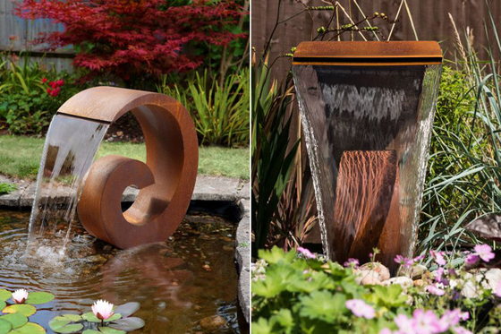65cm Rusted Ball Water Fountain Trang trí ngoại thất tùy chỉnh