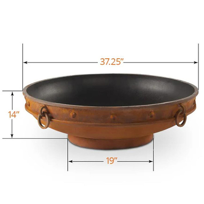 37 inch thời tiết thép tròn thép chịu lửa Hố cắm trại di động ngoài trời Brazier