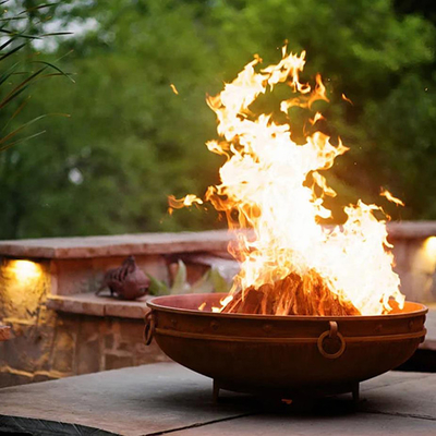 37 inch thời tiết thép tròn thép chịu lửa Hố cắm trại di động ngoài trời Brazier