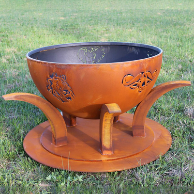 Hố lửa bằng thép Corten ngoài trời 58 inch trước khi bị rỉ sét cho sân vườn