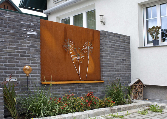 Cắt laze các mẫu bồ công anh Corten thép trang trí màn hình sân vườn