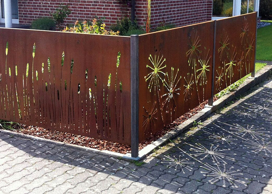 Cắt laze các mẫu bồ công anh Corten thép trang trí màn hình sân vườn