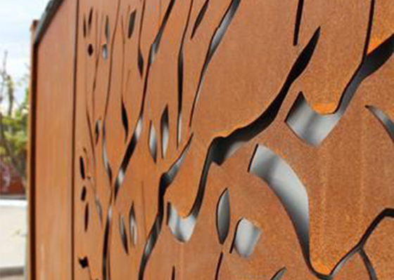 Thiết kế cây sồi Màn hình riêng tư bằng thép gỉ Corten Trang trí 600 * 1200mm