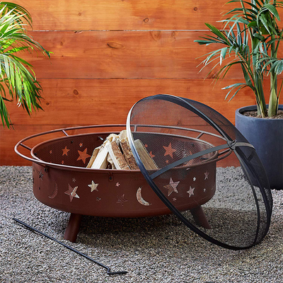 Thép dập kim loại tùy chỉnh Hố lửa Corten Steel Firebowl Độ dày 3 mm