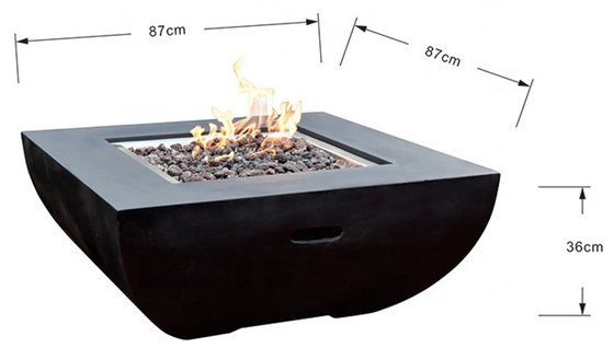 Patio Hố lửa bằng khí propan 3 mm Phong hóa Hố lửa bằng thép chống mài mòn