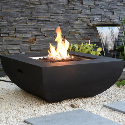Sân sau Vườn Bonfire Corten Steel Gas Fire Pit Rộng 34 inch