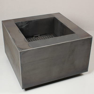 Hố lửa kim loại hình vuông đốt gỗ ngoài trời 600 X 600 X H500mm