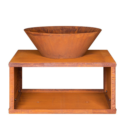 Trang trí sân vườn ngoài trời Vòng Corten Thép Hố lửa Đốt Gỗ Màu gỉ