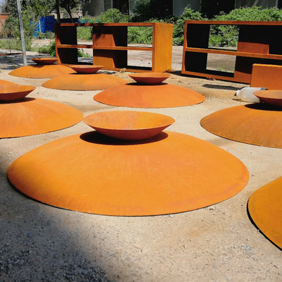 80 cm Rusty Corten Fire Bowl Brazier ngoài trời cho bữa tiệc cắm trại