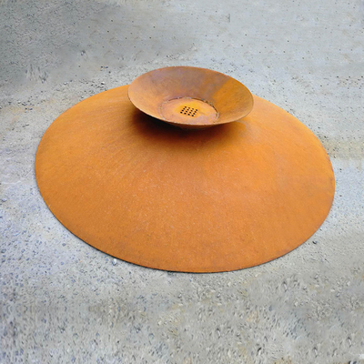 Ngoài trời Hố lửa bằng thép Corten Rusty Burner ngoài trời cho sân sau