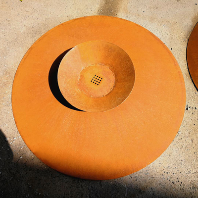 Ngoài trời Hố lửa bằng thép Corten Rusty Burner ngoài trời cho sân sau