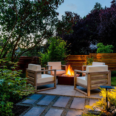 Lò sưởi bằng thép Corten Sân trong Nội thất Khí đốt Lò sưởi bằng thép Corten Trang trí