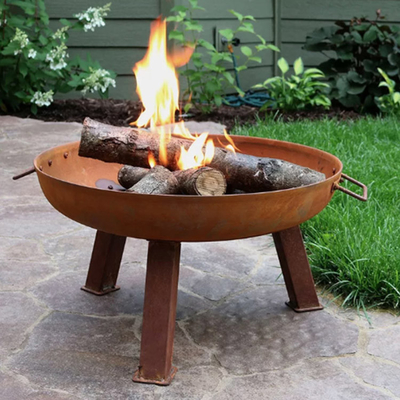 Gnee Garden Corten Thép ngoài trời Gỉ kim loại Hố lửa ngoài trời Hố lửa gỗ ngoài trời