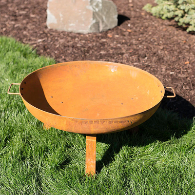 Gnee Garden Corten Thép ngoài trời Gỉ kim loại Hố lửa ngoài trời Hố lửa gỗ ngoài trời