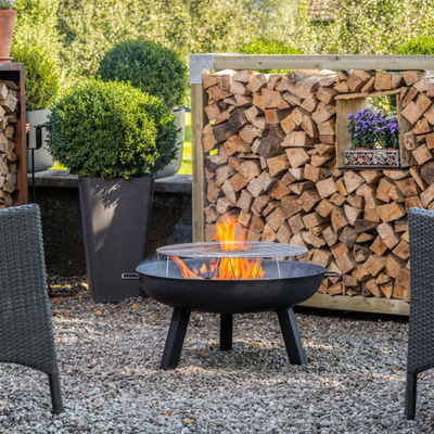 Corten Steel Fire Pit Rusty trông Trang trí sân vườn ngoài trời Cắm trại