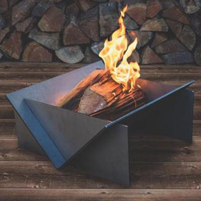 Lò sưởi bằng thép Corten có thể tháo rời GN-FP-333 Hệ thống sưởi ngoài trời tự nhiên Rusted