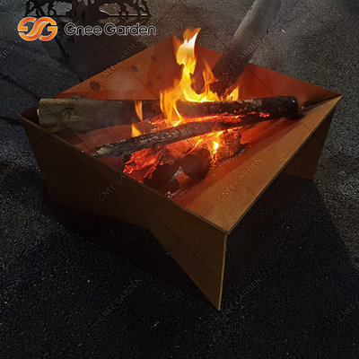 Lò đốt gỗ trong vườn Corten Steel Firepit để cắm trại ở sân sau