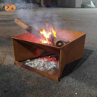 Lò đốt gỗ trong vườn Corten Steel Firepit để cắm trại ở sân sau