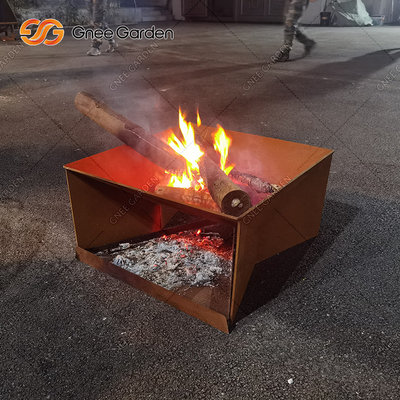 Lò đốt gỗ trong vườn Corten Steel Firepit để cắm trại ở sân sau