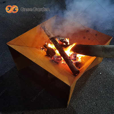 Corten Steel Fire Pit Custom Round Ngoài trời Cá nhân Nội thất Sân vườn Lớn