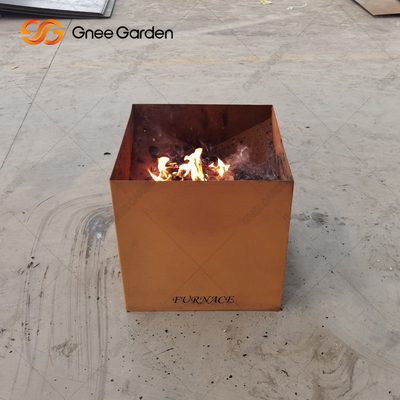 Sân vườn Cắm trại ngoài trời Corten Thép Gỉ Lửa Hố Gỗ Đốt Dày 3mm