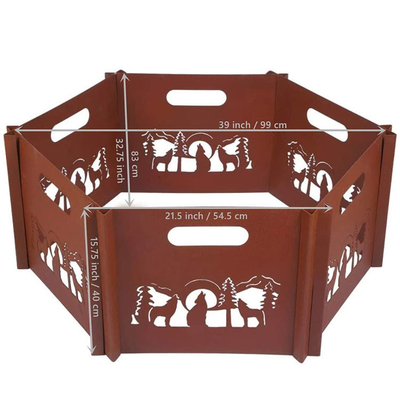 Gỗ đốt Thép Hố lửa Corten Thép ngoài trời Rustic Hoàn thiện Hố lửa