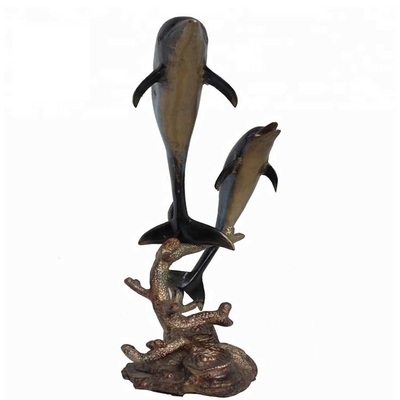 20 cm Gang đúc Tượng cá heo trừu tượng bằng kim loại Trang trí nội thất được SGS chứng nhận