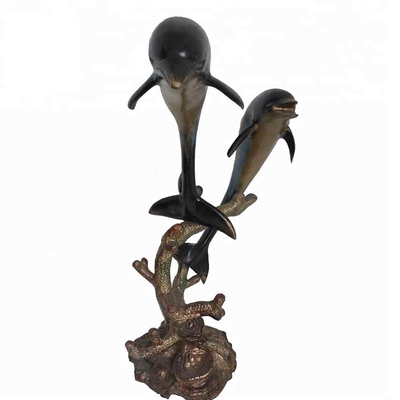 20 cm Gang đúc Tượng cá heo trừu tượng bằng kim loại Trang trí nội thất được SGS chứng nhận