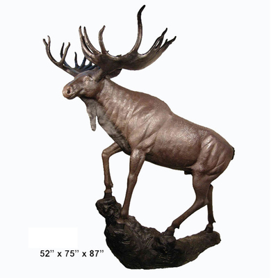 Tác phẩm điêu khắc đồng Moose ngoài trời 52 inch với chứng nhận CE