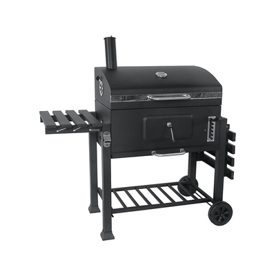 115cmx46cm Bàn nướng ngoài trời di động màu đen cho bếp nướng thịt