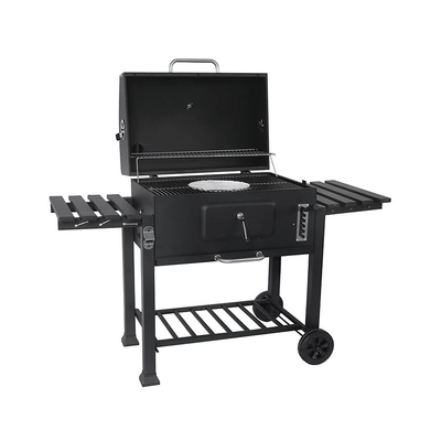 115cmx46cm Bàn nướng ngoài trời di động màu đen cho bếp nướng thịt
