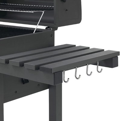 115cmx46cm Bàn nướng ngoài trời di động màu đen cho bếp nướng thịt
