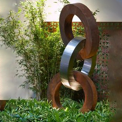 Tác phẩm điêu khắc bằng thép Corten chống ăn mòn Tác phẩm điêu khắc trang trí nội thất bằng thép không gỉ