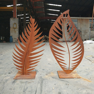 Cảnh quan sân vườn Corten Thép điêu khắc Cây xương rồng Sân kim loại Nghệ thuật tự nhiên Rusted