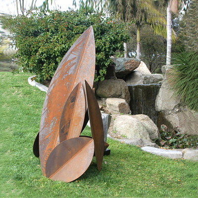 Cảnh quan sân vườn Corten Thép điêu khắc Cây xương rồng Sân kim loại Nghệ thuật tự nhiên Rusted