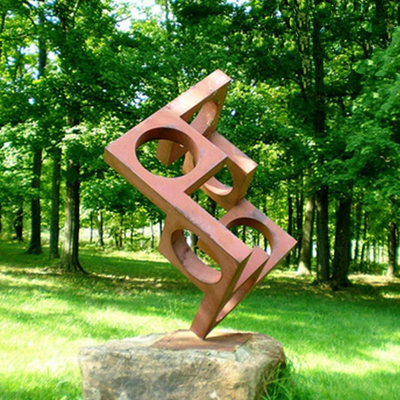 Vườn Gnee Cổ điển Ngoài trời Rusty Vườn kim loại Tác phẩm điêu khắc trừu tượng Có thể tùy chỉnh