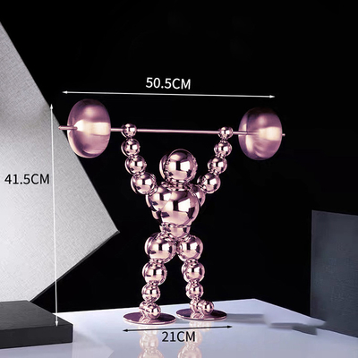 Tượng thể dục nghệ thuật điêu khắc bằng thép không gỉ cao 41,5cm cho gia đình