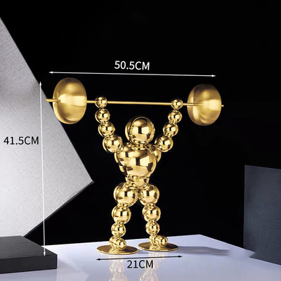 Tượng thể dục nghệ thuật điêu khắc bằng thép không gỉ cao 41,5cm cho gia đình