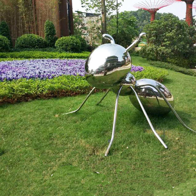 Chủ đề động vật Gương điêu khắc bằng thép không gỉ 2m Trang trí ngoài trời