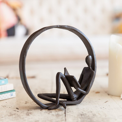 Đầu đọc bao quanh 7 inch Điêu khắc kim loại ngoài trời Tác phẩm điêu khắc trang trí và tượng nhỏ