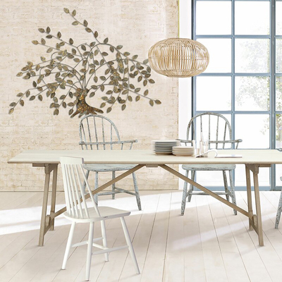 125cm Bắc Âu vàng kim loại Tường nghệ thuật trang trí cây kim loại Tường nghệ thuật cho gia đình