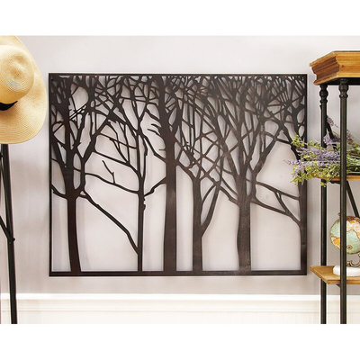 29x38 inch Tree Of Life Tác phẩm nghệ thuật Cắt laser kim loại cho sân vườn
